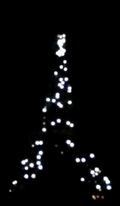 Eiffel tower light show