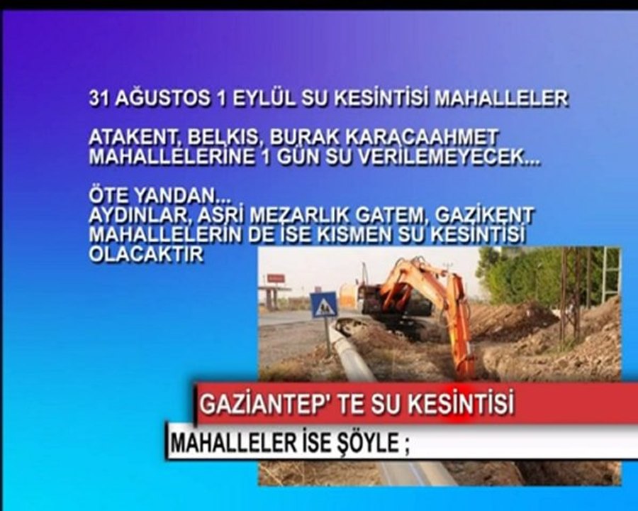 SU KESİNTİSİ