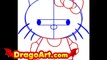 How to draw Hello Kitty, step by step
