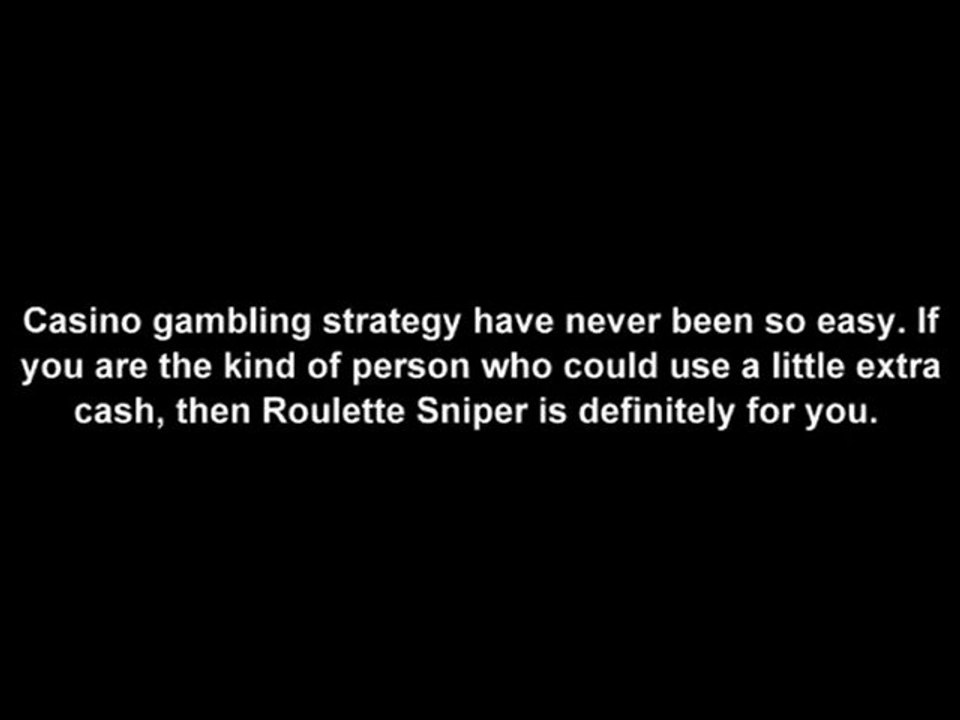 Roulette Sniper Does Work. This Is The Real Deal