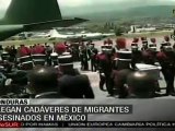 Llegan a Honduras cuerpos de emigrantes asesinados en Méxic