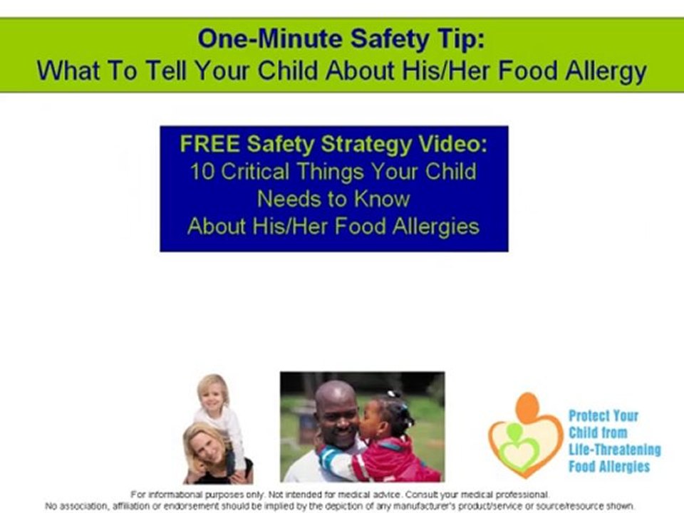 What To Tell Your Child About His/Her Food Allergies