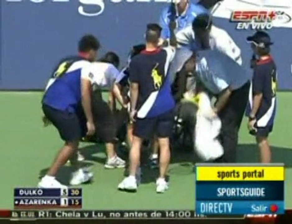 El desmayo de Victoria Azarenka