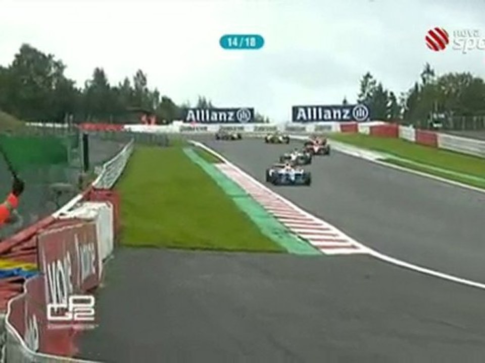 Restart battle & Jules Bianchi Crash 2010 GP2 Rd08 Spa Race