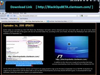 FREE CALL OF DUTY BLACK OPS BETA CODES (Beta Code Generator)