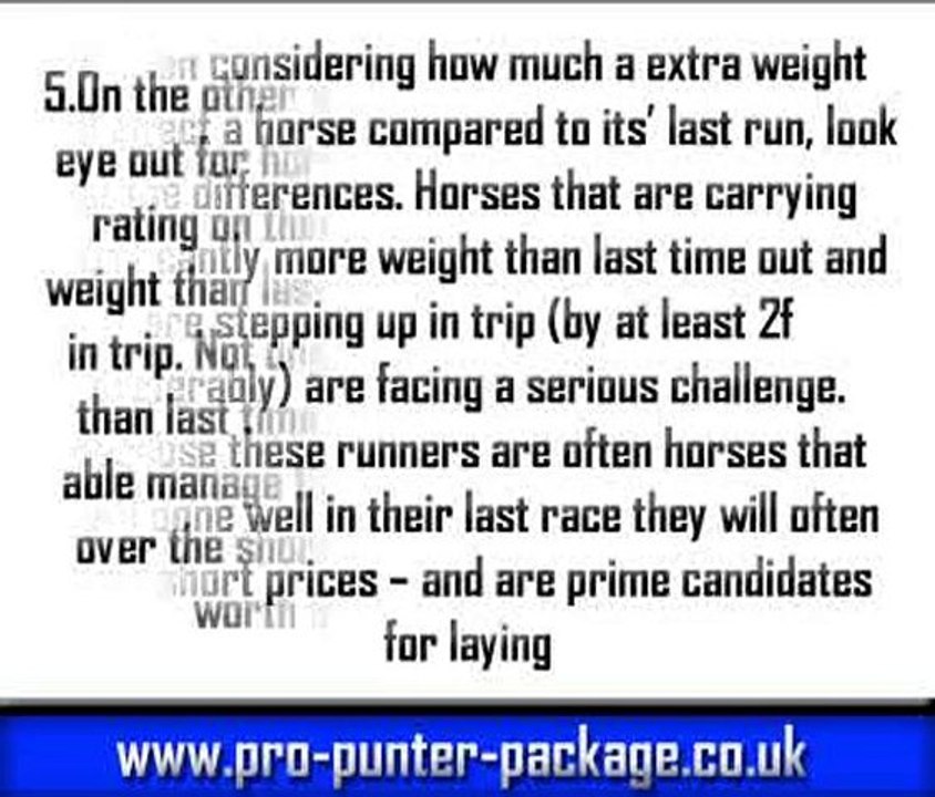 The Effect Of Weight In Horse Racing