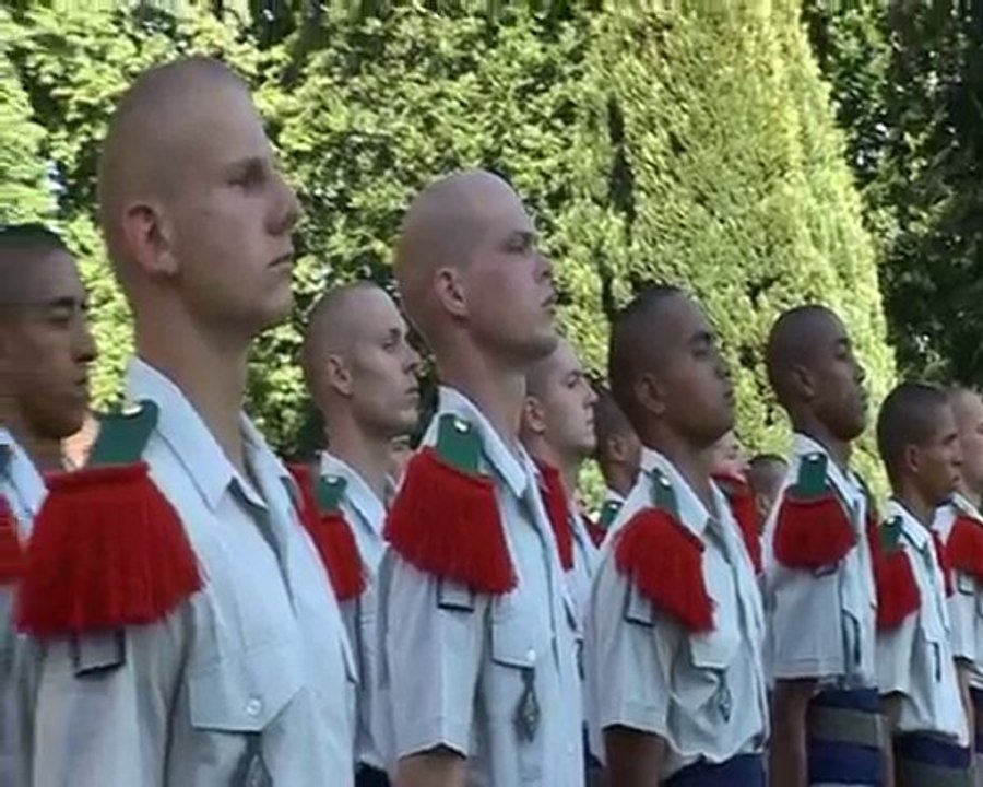 Remise de képis blancs au château de Pompadour