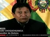 Choquehuanca destaca las buenas relaciones entre Bolivia y A