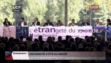 EVENEMENT,Université d'été du MEDEF : Table ronde animée par Laurence Parisot