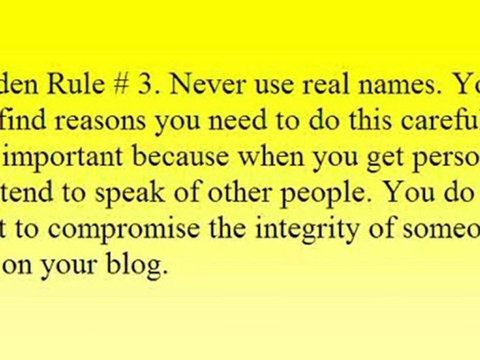 5 Golden Rules To Blogging - How To Blog