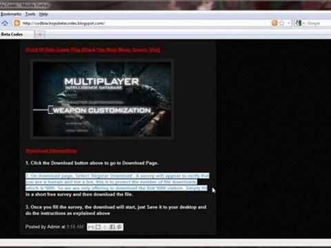 Black Ops Beta Code Generator