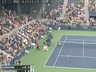 Francesca Schiavone shot between the legs - US Open 2010