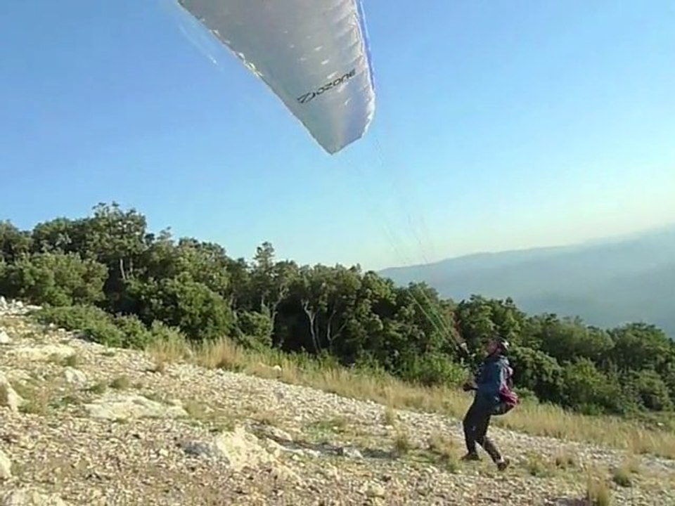 Décollage parapente