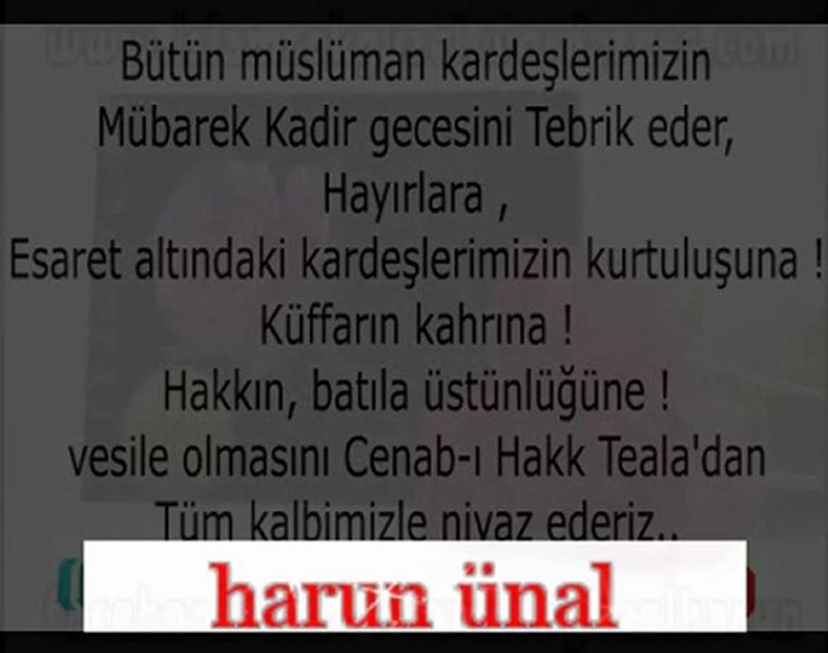 Kadir Geceniz Mübarek Olsun
