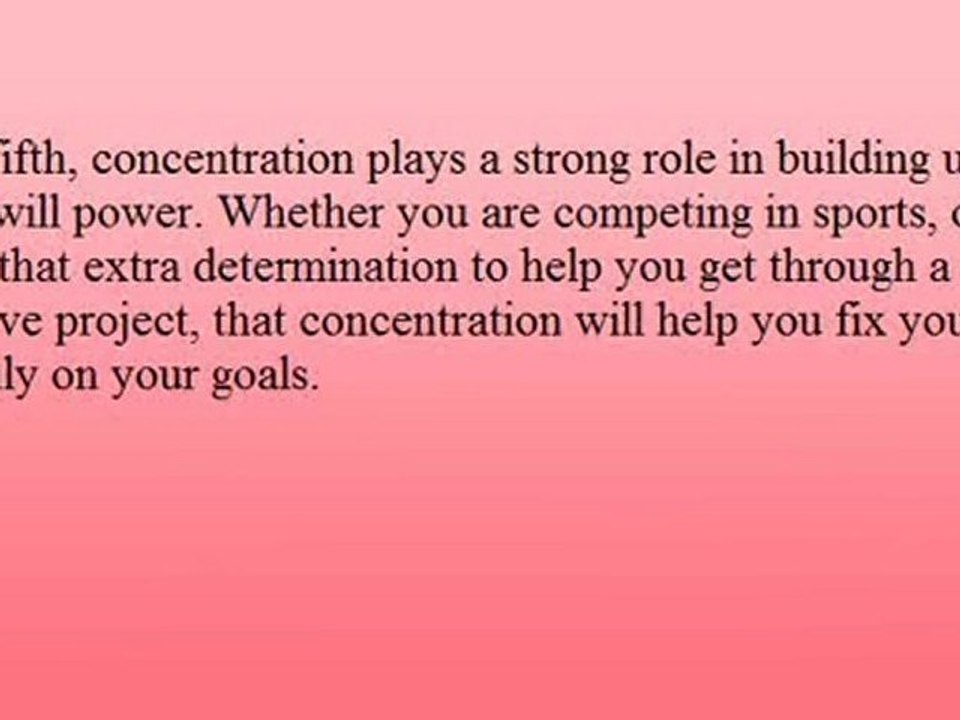 Concentration Development