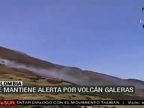 Colombia mantiene alerta por volcán Galeras