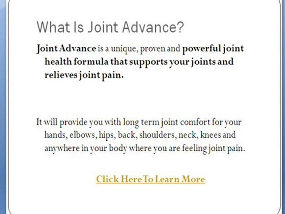 Joint Advance Review