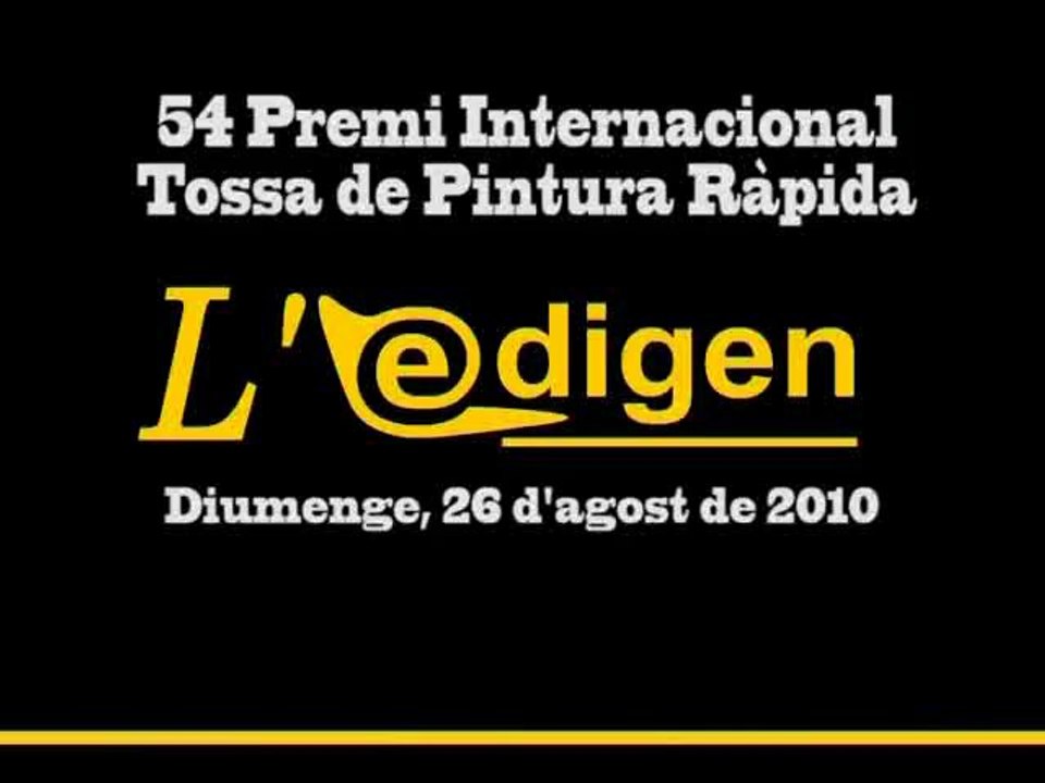 54 Premi Internacional Tossa de Pintura Ràpida