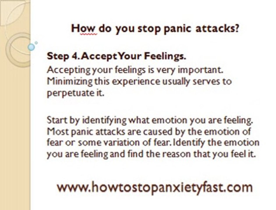 How do you stop panic attacks?