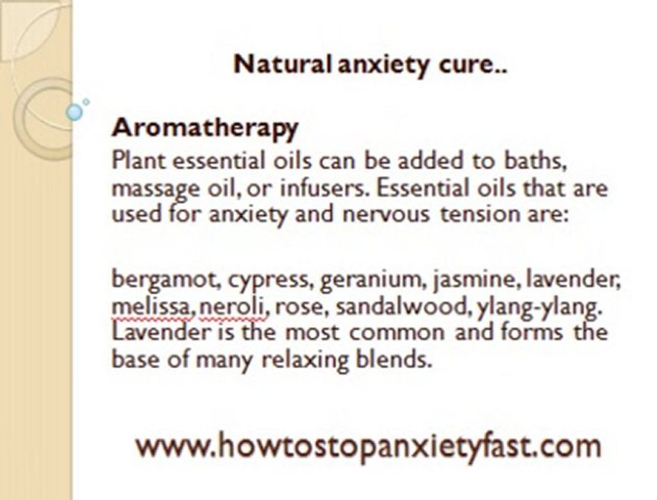 Natural anxiety cure