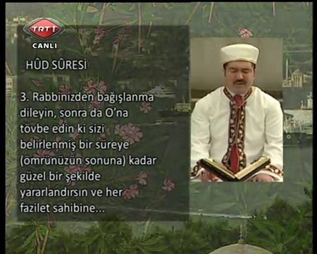 ADEM KARABEY KUR'AN-I KERİM HUD SURESİ RAMAZAN 2010 TRT 1
