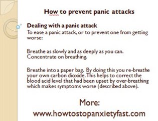 How to prevent panic attacks
