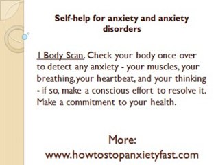 Self-help for anxiety and anxiety disorders