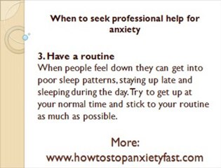 When to seek professional help for anxiety