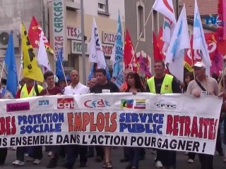 Manifestation retraites,8000 personnes à Carcassonne 7 09 10