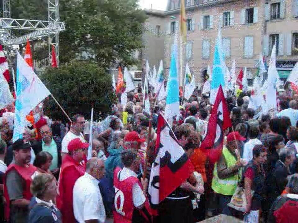 CARCASSONNE-MANIF DU 7 SEPTEMBRE 2010- REFORME DES RETRAITES