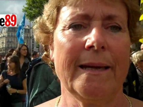 Retraites : manifestante pour un régime unique