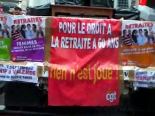 Manif retraites 7 sept 2010 à  Valence (Drôme)