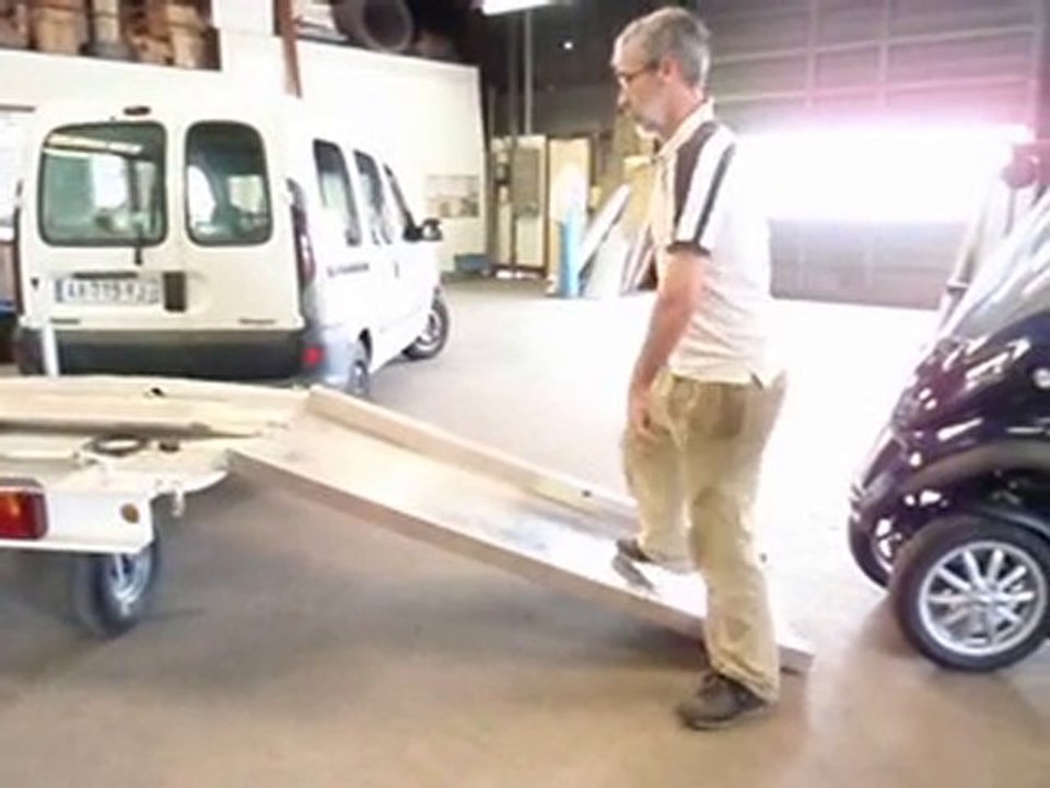 Mise en place de la rampe pour le piaggio mp3 LT 400 cc