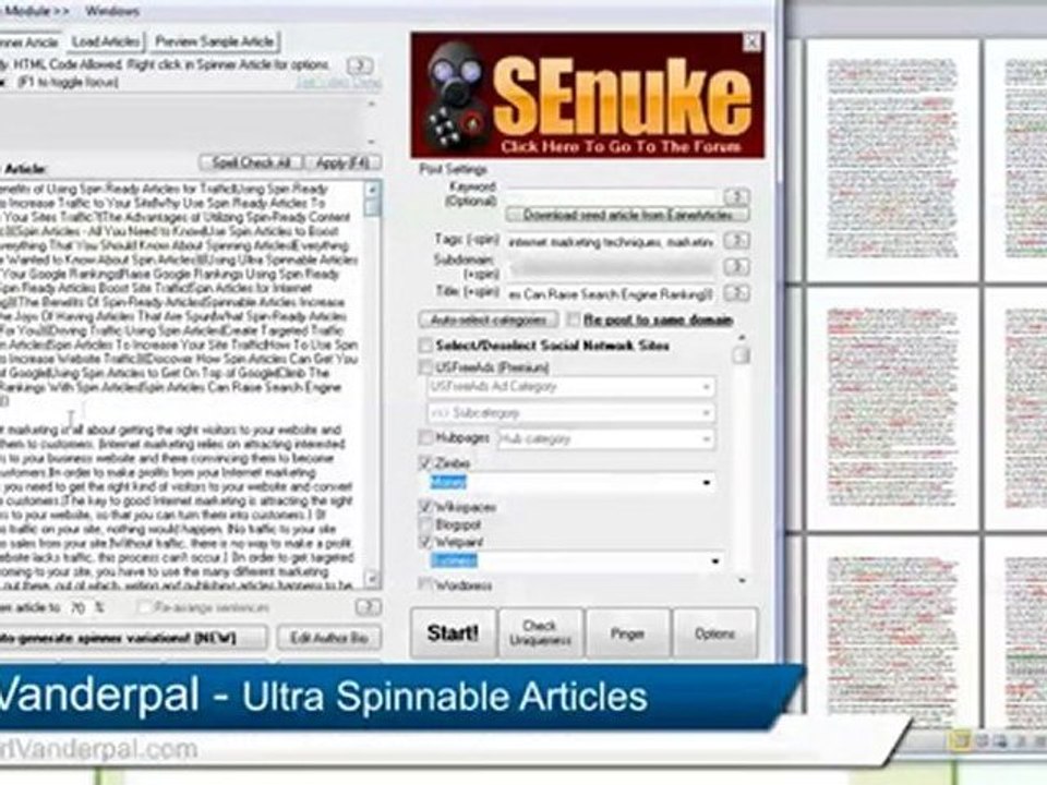 Ultra Spinnable Articles