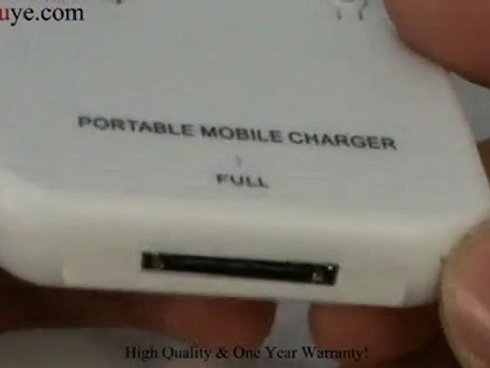 1900mAh Portable Mobile Charger White for iPod iPhone