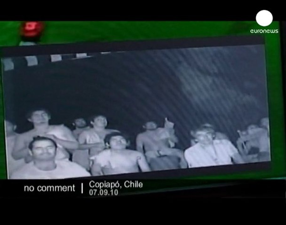Trapped miners watch Chile football match - no comment