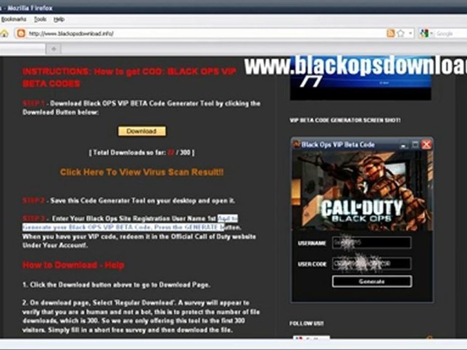 Call Of Duty Black Ops Beta Code Generator