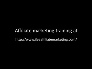 Affiliate marketing getting started