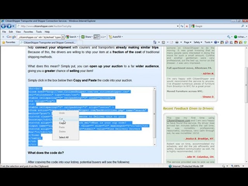 eBay Shipping Tool and Widget