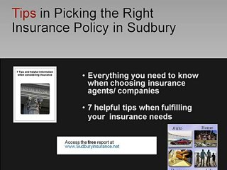 Sudbury Insurance- Choose the right insurance