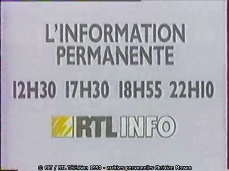 1990 RTL Télévision - clip interlude info + panne