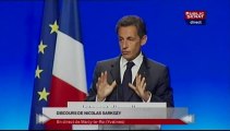 EVENEMENT,Discours de Nicolas Sarkozy