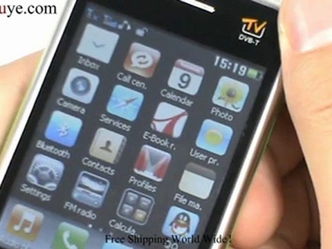 D998 Quad Band Dual SIM DVB-T TV Phone Black with Java ...