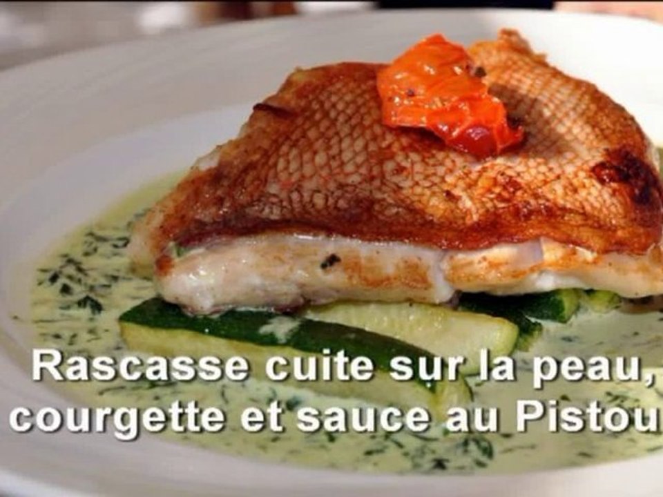 Chez Françoise recette : filet de rascasse, sauce au pistou