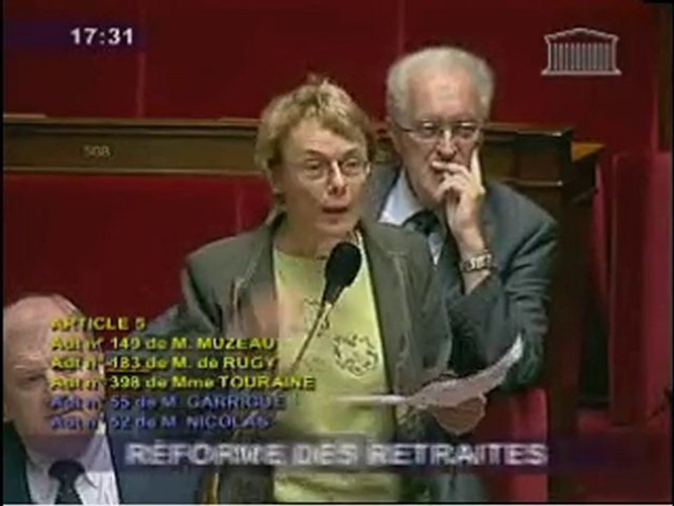 Retraites Martine Billard (GDR PG)