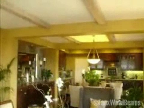 Faux Wood Ceiling Beams on WE TV's Weekend Makeover Design