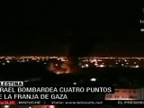 Israel bombardea cuatro puntos de la franja de Gaza