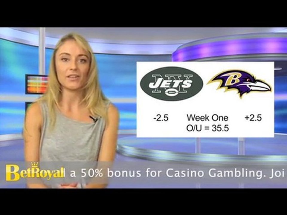 NFL Sportsbook Betting Odds for the Jets vs Ravens