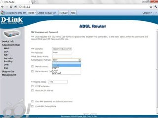 Roteando modem DSL-500B