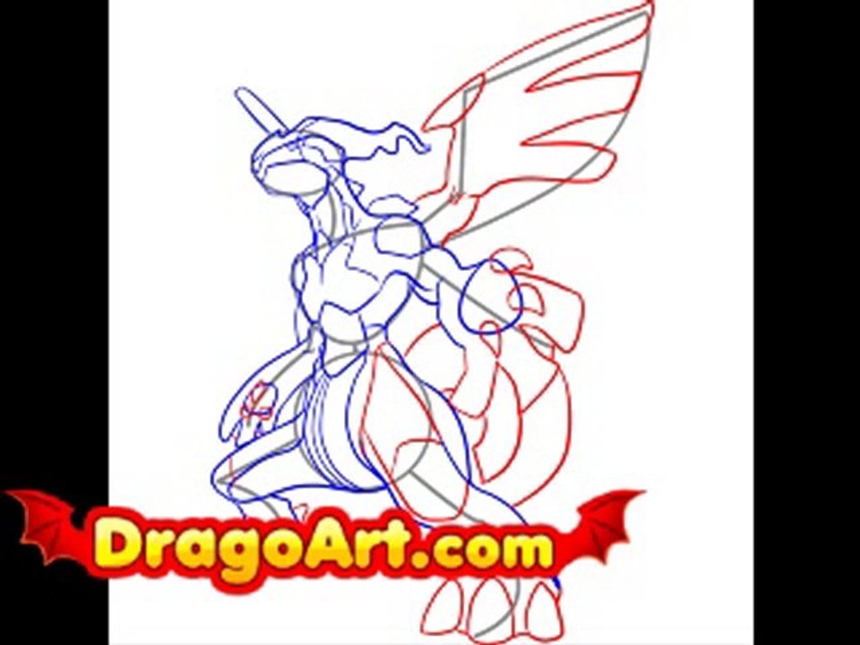 How to draw Zekrom, step by step
